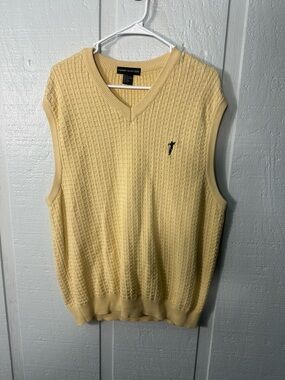 Fairway Outfitters Yellow Sweater Vest Size Large EUC